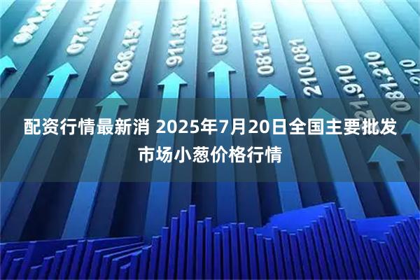 配资行情最新消 2025年7月20日全国主要批发市场小葱价格行情